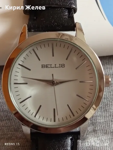 Чисто нов дамски часовник BELLIS QUARTZ с кожена каишка стилен дизайн 49828, снимка 1
