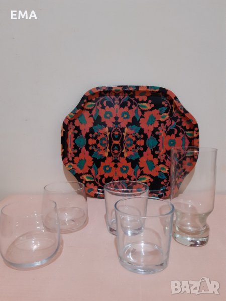 Стъкло чаши за допълване/Метален поднос Колекция/Керамични чаши Икеа, снимка 1