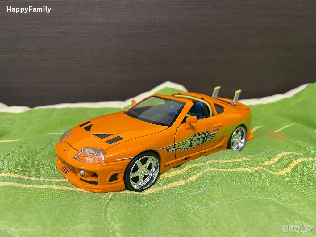 Мащабен модел Toyota Supra 1:24 Jada Toys Бързи и Яростни Тойота Супра, снимка 1