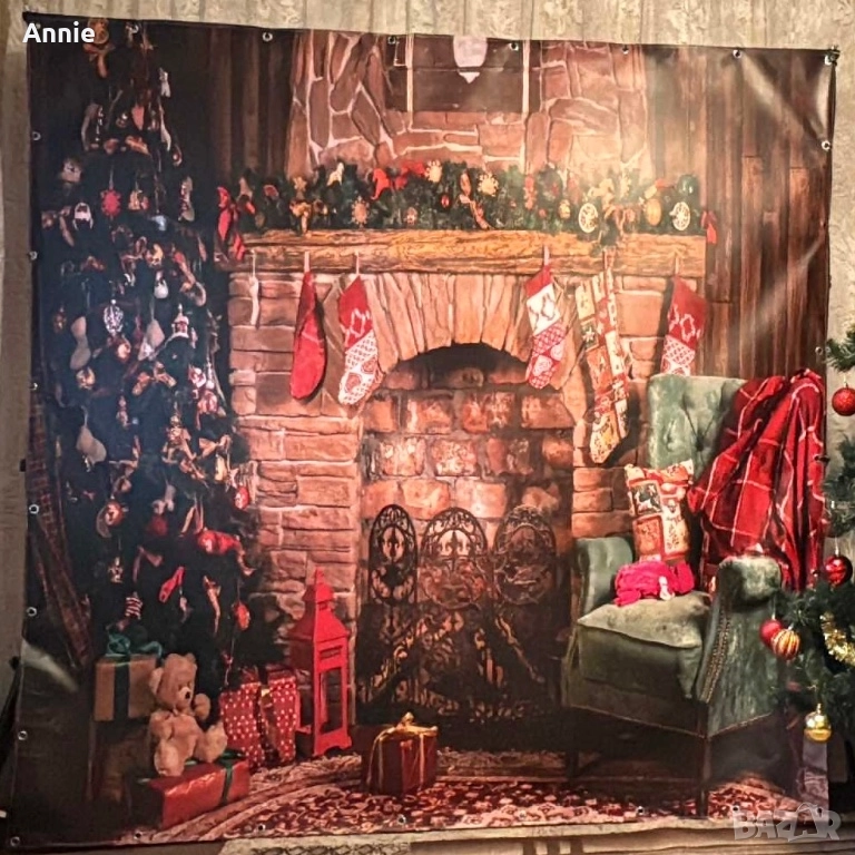 Коледен фон винил , снимка 1