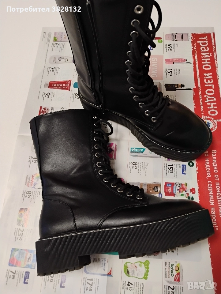 дамски черни боти, снимка 1