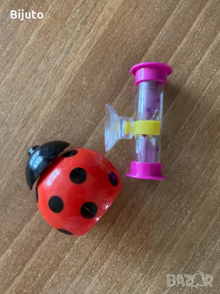 Часовник за миене на зъби и капачка за четка калинка, снимка 1