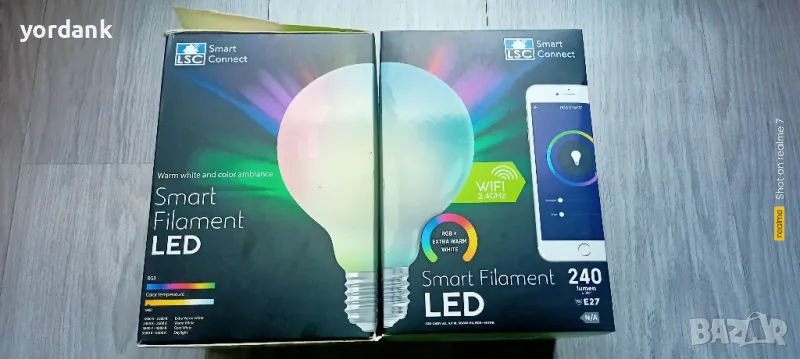 LSC Smart Connect RGB LED Bulb стъклена смарт филаментна крушка, снимка 1