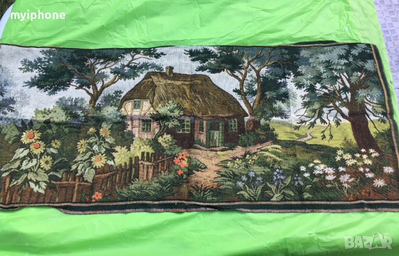 Голям гоблен Къща с Двор 110/50см., снимка 1