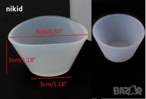 Купичка Чашка силиконова за отливки и смес от епоксидна смола и изработка на бижута за работа, снимка 1