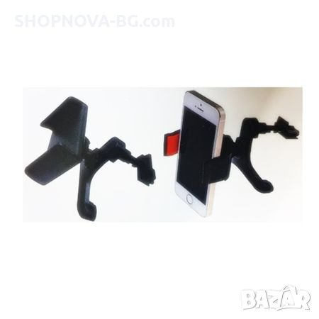 Универсална стойка за телефон за вентилационна решетка за кола, Черна, снимка 1