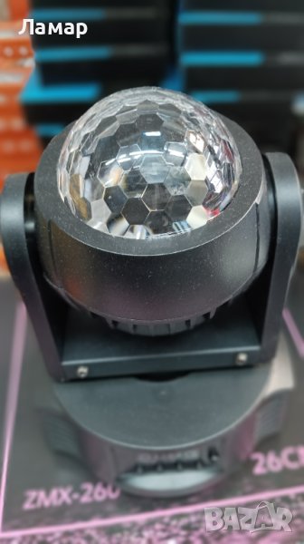 Украса,mini moving head 4 led и свера двойна лед въртяща се глава, диско ефект, сценично осветление, снимка 1