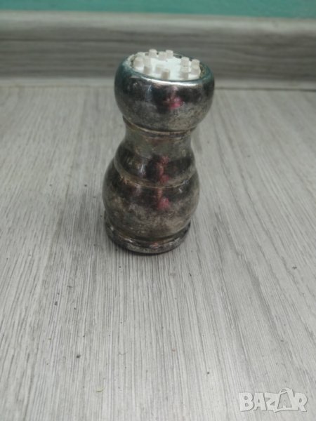 посребена метална солница, снимка 1