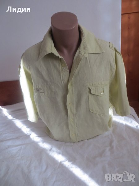 Мъжка риза с къс ръкав от лен LFC, снимка 1