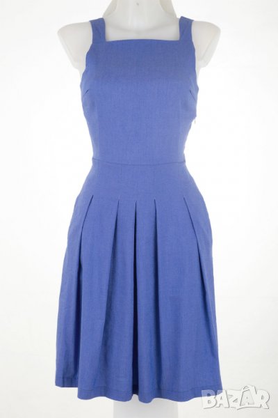 Синя лятна клоширана рокля, снимка 1