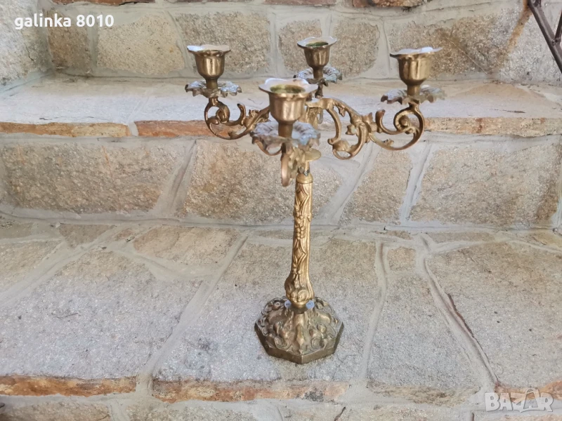 Стар бароков свещник, снимка 1