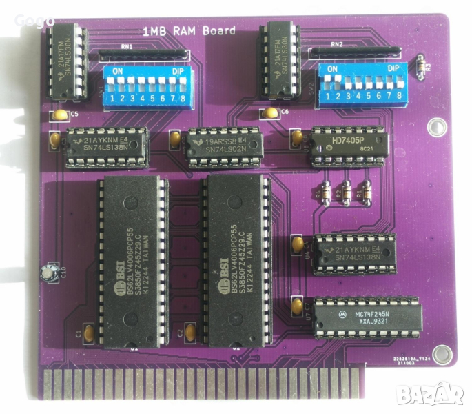 РАМ памет за Правец 16 , дъно ИМКО4, 640K + UMB RAM - 8-bit ISA, снимка 1