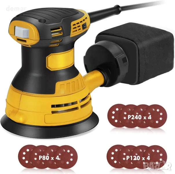 Електрическа орбитална шлайфмашина 200 W 12000 RPM 6 променливи скорости, ръчна, снимка 1