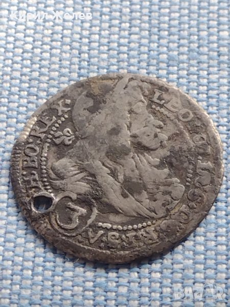 Сребърна монета 3 кройцера 1704г. Леополд първи Свещена Римска Империя 12220, снимка 1