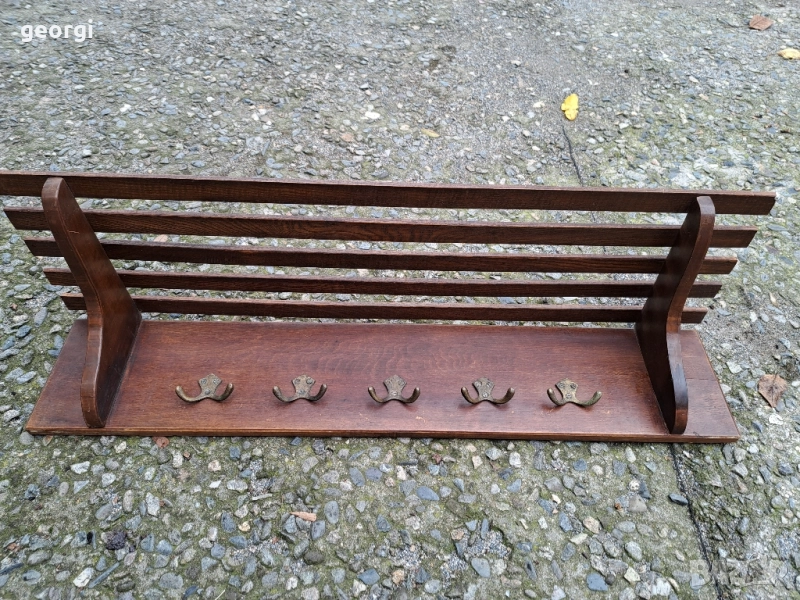 ретро дървена закачалка за стена , снимка 1