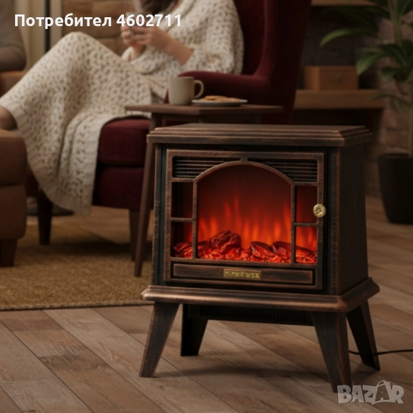 Ретро камина с ефект на пламък – уют и атмосфера, снимка 1