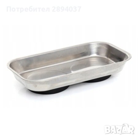 Правоъгълна магнитна тавичка за метални елементи и инструменти, снимка 1