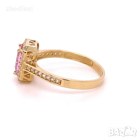 Златен дамски пръстен 2,24гр. 14кр.проба:585 размер:56 модел:29648-5, снимка 3 - Пръстени - 49096864