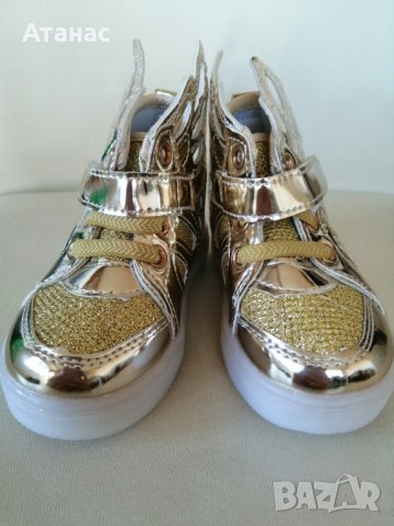 Детски кецове в златисто размер 21, снимка 4 - Детски обувки - 32482502