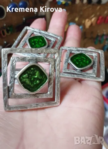 Оригинални дамски комплекти обеци и пръстен със смола. Бижута Луди гъби. Идея за подарък., снимка 2 - Бижутерийни комплекти - 49568535