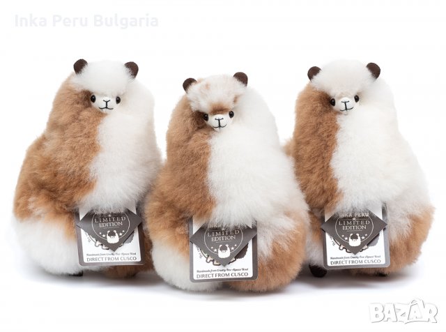 Алпака /Лама/ направена от вълна от истинска алпака - 23 см - лимитирана серия - различни цветове, снимка 3 - Плюшени играчки - 37012114