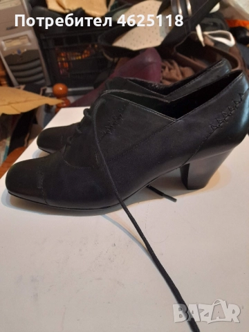 Нови Черни обувки естествена кожа , снимка 4 - Дамски ежедневни обувки - 52081582