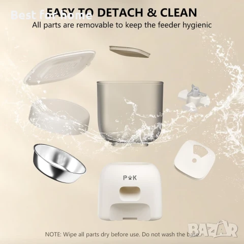  Комплект от автоматична хранилка за котки и  чешма  PUPPY KITTY с гласови команди , снимка 8 - За котки - 50562142