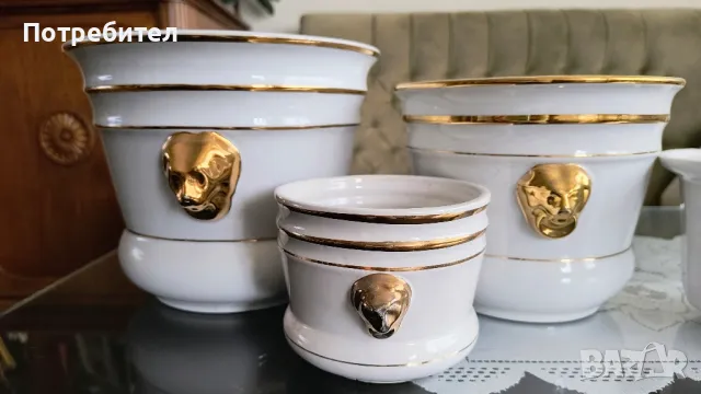 Порцеланови кашпи, снимка 3 - Саксии и кашпи - 50209831