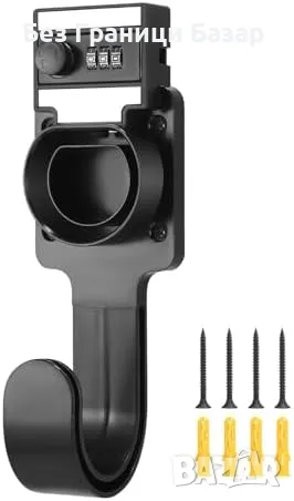 Нов EV Charger Type 2 Държач за кабел с ключалка, стенен монтаж Стойка, снимка 1