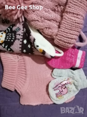 Бебешки шапки и ръкавички 0-18, снимка 2 - Бодита за бебе - 43378696