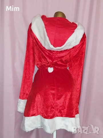 2XL/3XL Червена Коледна рокля за едра дама 