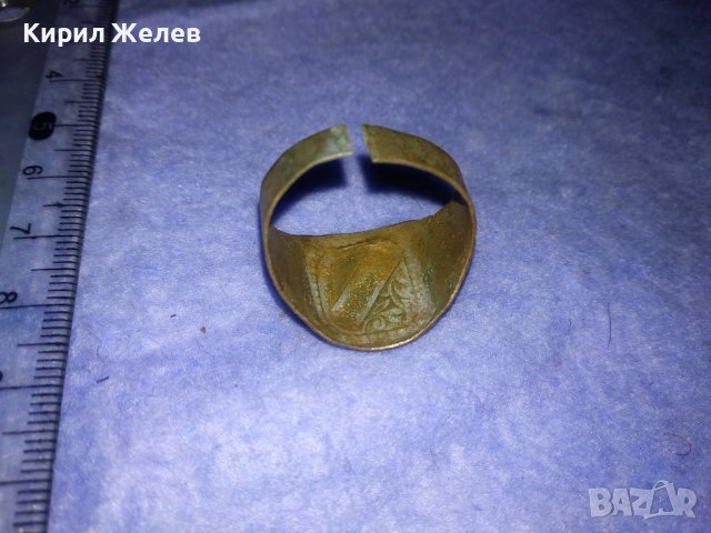 СТАРИНЕН АРИСТОКРАТИЧЕН ОРНАМЕНТИРАН КЛАСИЧЕСКИ РЕТРО МЕДЕН ПРЪСТЕН МАЙСТОРСКИ За КОЛЕКЦИЯ 36608, снимка 14 - Антикварни и старинни предмети - 39723555
