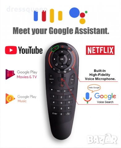 G30 Air Mouse безжична мишка с 33 бутона за Smart Tv или Tv Box , снимка 2 - Дистанционни - 28480018