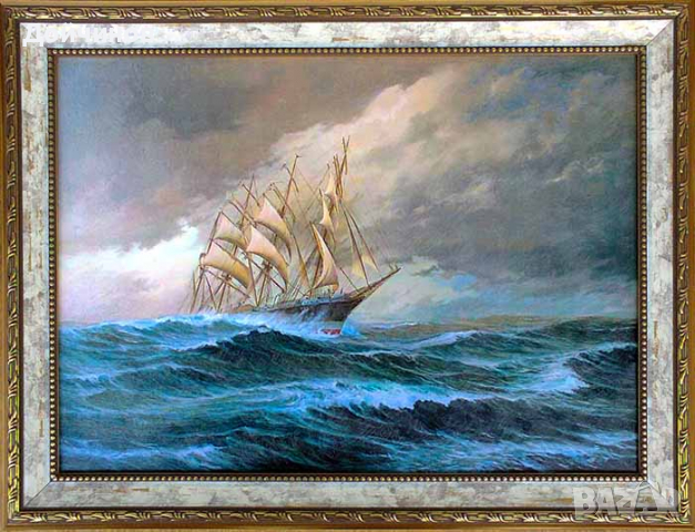 "С мечти в платната", морски пейзаж, картина, снимка 13 - Картини - 32549743