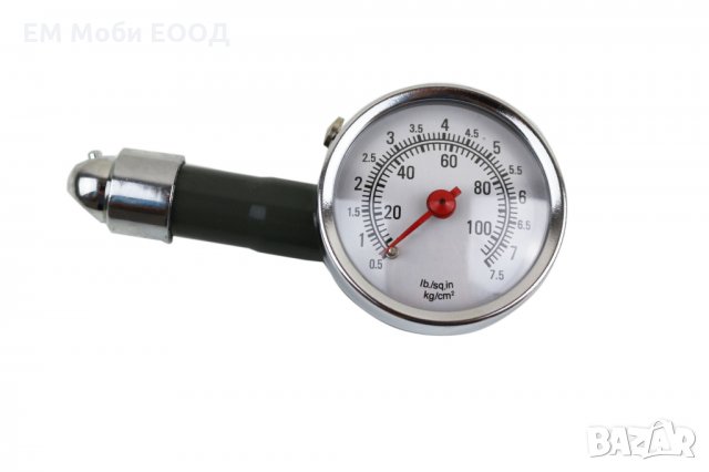 Манометър за гуми, метален в кутийка, снимка 6 - Аксесоари и консумативи - 33105264