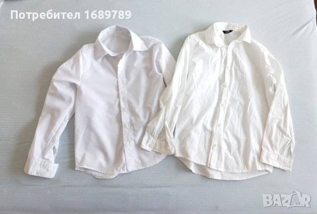 Лот от 2 броя бели ризи и 2 броя потници за дете на 9-10 г. , снимка 3 - Детски Блузи и туники - 38873789