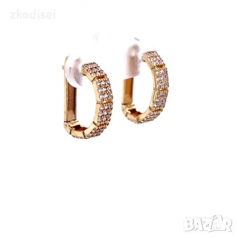 Златни обеци 2,74гр. 14кр. проба:585 модел:1132-5, снимка 2 - Обеци - 34305533