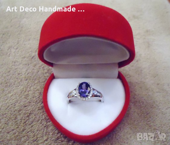 Годежен пръстен злато, танзанит и диаманти, снимка 5 - Пръстени - 27478177