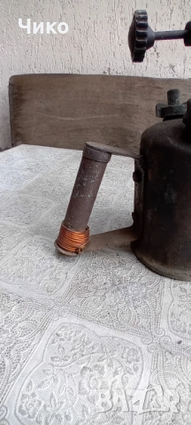 Стара бронзова бензинова лампа, снимка 4 - Антикварни и старинни предмети - 52056360