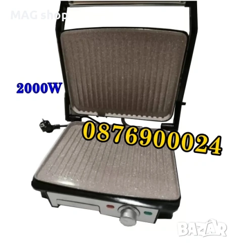ПРОМО! Професионален Електрически тостер преса Електрическа грил преса за сандвичи 2000w