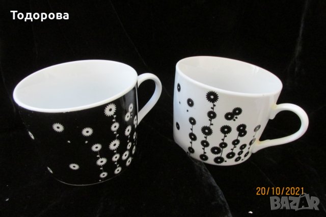 Сет  черно-бели чаши за кафе, снимка 8 - Чаши - 33690110
