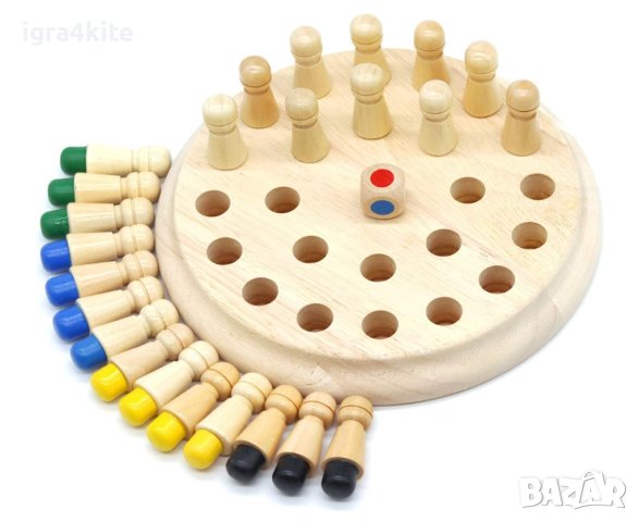 Класически дървен мемори шах Логически шах за памет и забавление Memory chess, снимка 4 - Образователни игри - 43092748