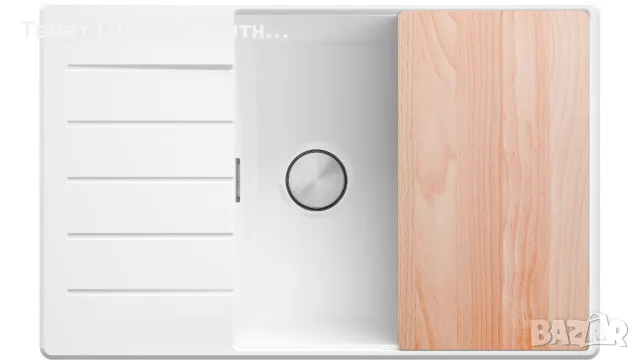 Бял кухненска мивка от гранит Копенхаген 780x500 Top 60, снимка 5 - Мивки - 48981295