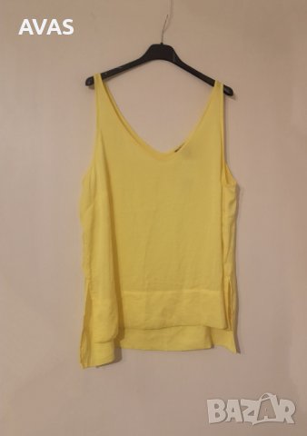 Нов жълт топ потник H&M 44 L-XL размер, снимка 2 - Корсети, бюстиета, топове - 36764884