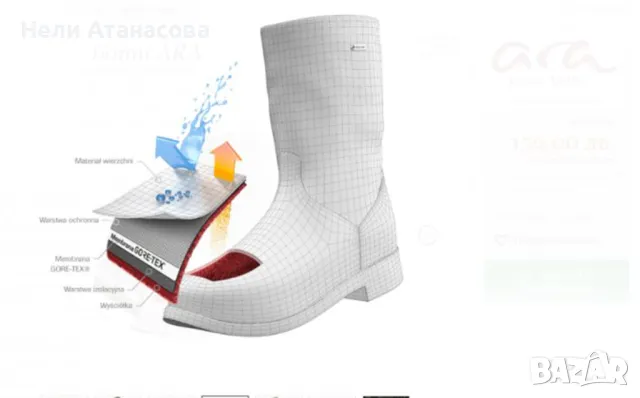 Водоустойчиви зимни боти Ara Gore-tex, снимка 4 - Дамски боти - 48045139