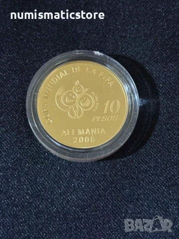 Аржентина 2004 - 10 песо - Световно първенство по футбол 2006 година - Златна монета, снимка 4 - Нумизматика и бонистика - 51239811