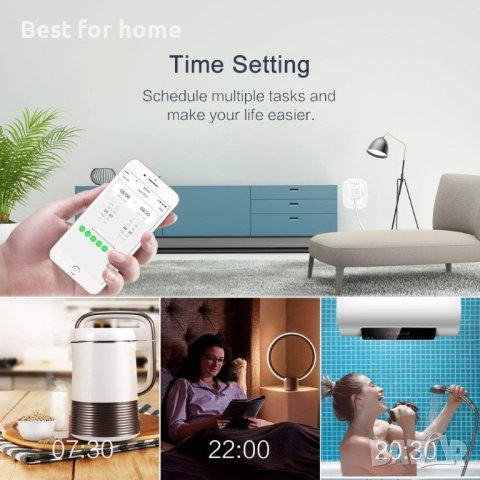 Интелигентен WiFi CNXUS Smart контакт,работи с Amazon Alexaза iOS,Android по всяко време и навсякъде, снимка 4 - Друга електроника - 43036950