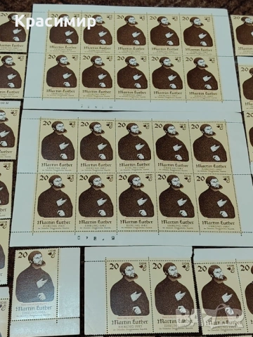 ПОЩЕНСКИ МАРКИ ГДР Мартин Лутер 1982 г. , снимка 16 - Филателия - 53011179