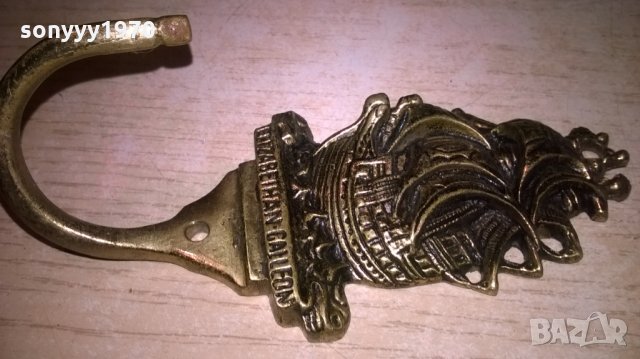 elizabethan galleon-12х5х4см-мед/месинг-внос франция, снимка 7 - Колекции - 26698013