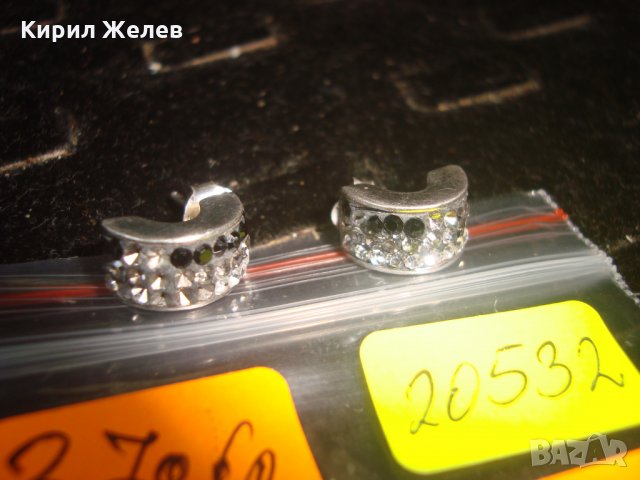 КРАСИВИ ВИНТИДЖ СРЕБЪРНИ ОБЕЦИ с ЦИРКОН и МАРКАЗИТ 925 СРЕБРО 20532, снимка 4 - Обеци - 32991397